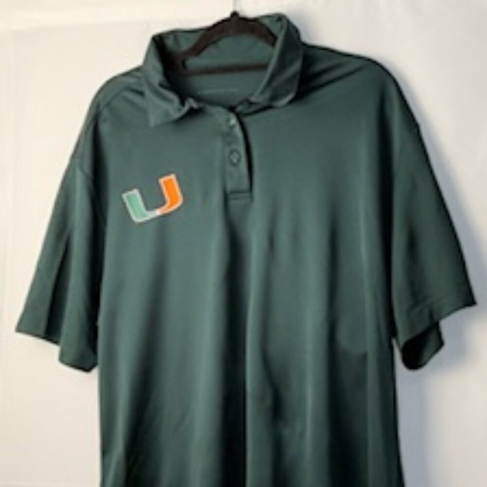 Miami Hurricanes Green Polo Shirt - Size XL